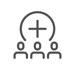 Team work related icon outline and linear vector.	
