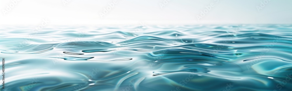Aufkleber The image is of a large body of water with a blue color. The water appears to be calm and still, with no visible waves or ripples