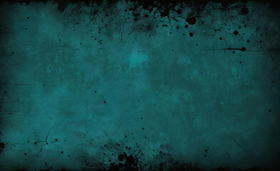 Obraz premium Seamless Glowing green black blue grainy background dark noise texture banner poster backdrop design copy space. Dark matte background with space for design. Toned fabric surface. Template. Empty