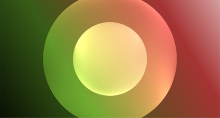 Neon glass circle copyspace for your text or product presentation geometric background. Vector illustration For Wallpaper, Banner, Background, Card, Book Illustration, landing page