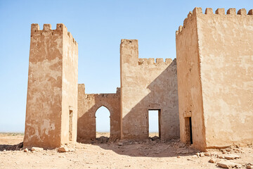 Ruins of an Ancient Fortress in the Desert