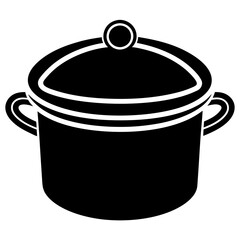 sauce pan icon design vector silhouette illustration