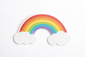 Rainbow with Clouds Cutout