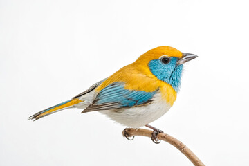 Fototapeta premium Golden-breasted Bird Perched on a Branch