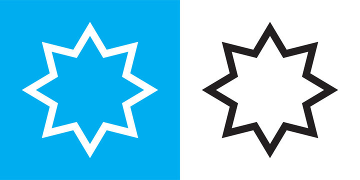 bahai icon in different style vector illustration. two colored and black bahai vector icons designed in filled, outline, line and stroke style can be used for web, mobile, ui