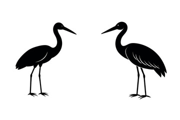 heron silhouette vector