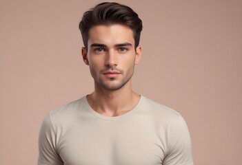 Obraz premium Positive man on clean background