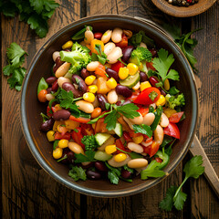 beans and vegetables,
Mexican Salad Pictures