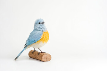 Obraz premium Blue and Yellow Bird Perched on a Branch