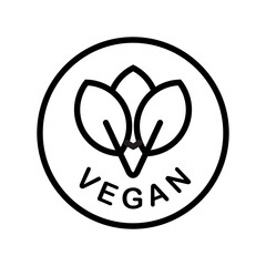 Vegan Icon. Life Style Illustration As A Simple Vector Sign & Trendy Symbol for Design and Health 