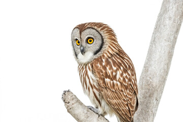 Owl Perched on Branch