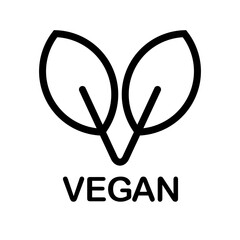 Vegan Icon. Life Style Illustration As A Simple Vector Sign & Trendy Symbol for Design and Health 