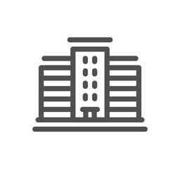 Buildings related icon outline and linear vector.	
