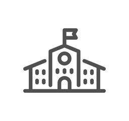 Buildings related icon outline and linear vector.	
