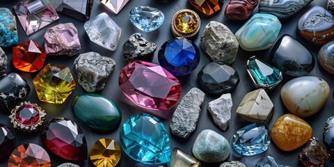 Colourful bright stones