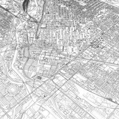 3D illustration of city and urban in Denver USA	