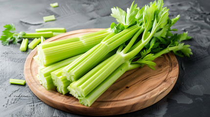 Fresh celery, healthy food photography
