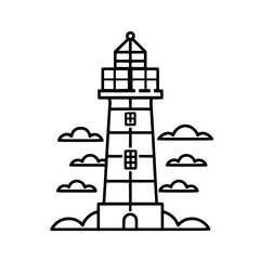 Lighthouse  icon, Lighthouse outline, Lighthouse  vector, ocean svg, ocean cliparts, clipart png, sea creatures, ship svg, Lighthouse SVG, Minimalist Line Art, sea svg, ocean svg, lighthouse, light, s