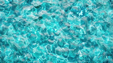 Obraz premium An abstract photograph of blue and turquoise water ripples. The image is a close-up view of the water, showing the texture and movement of the ripples. The background is a soft blur of blue and white.