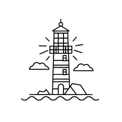 Lighthouse  icon, Lighthouse outline, Lighthouse  vector, ocean svg, ocean cliparts, clipart png, sea creatures, ship svg, Lighthouse SVG, Minimalist Line Art, sea svg, ocean svg, lighthouse, light, s