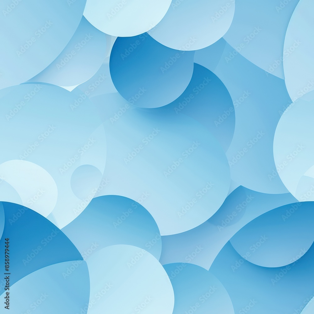 Leinwandbilder This image features an abstract design of overlapping blue circles, creating a dynamic and modern pattern. The circles are layered and vary in size, creating a sense of depth and movement. The backgro