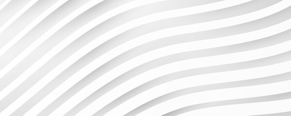 Abstract wavy background. White thick lines on gray backdrop