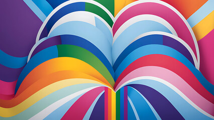 Pride Background with LGBTQ Pride Flag Colours. Rainbow Stripes Background