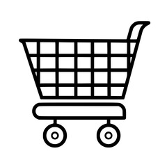 Shopping Cart icon, Shopping Cart SVG, Shopping Cart Cricut, Shopping Cart Clipart, shopping bag outline, shopping icon, mall icon, icons, single icon, business icon, web icon, Cut Files For Silhouett