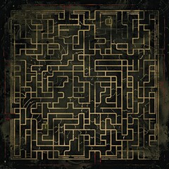Ancient Stone Maze Pattern