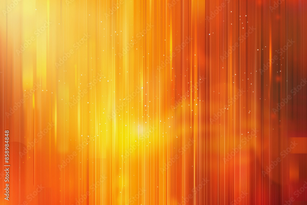 Poster a bright orange background with a yellow stripe. the orange background is filled with small dots and