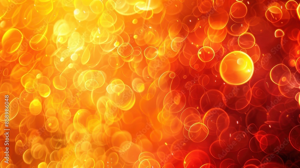 Poster this image is an abstract background featuring a blurry, out-of-focus image of many bright, orange a