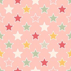 Obraz premium Seamless pattern of cute stars