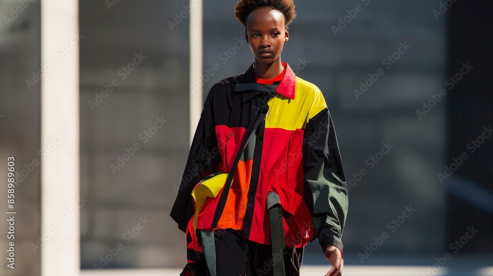 Fototapete play with proportions, experimenting with oversized silhouettes or figure-hugging cuts to create vis