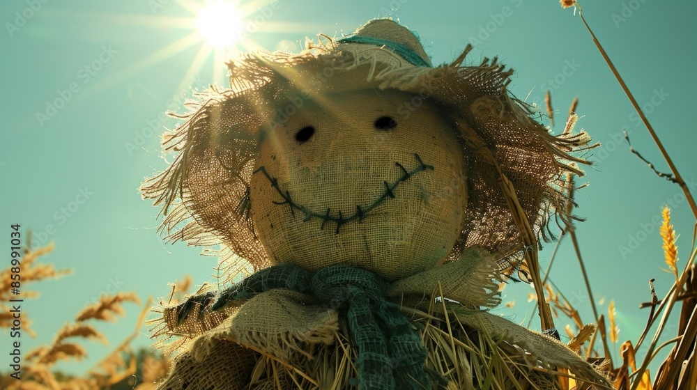 Poster a homemade scarecrow contest with entries made of burlap and whimsically fluttering in the wind.