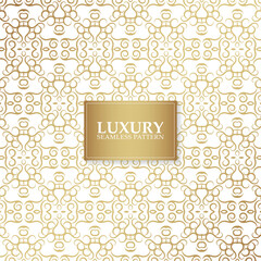 Gold Lines Ornament Geometric Seamless Pattern