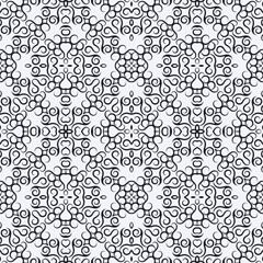 Flat mandala seamless pattern template