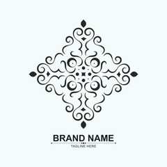 ornament art logo design template