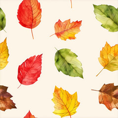 Obraz premium The delicate details and vibrant colors capture the essence of autumn, creating a captivating design element that complements a wide range of styles. seamless pattern