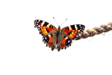 Naklejka premium Elegant Butterfly Rope Artwork Isolated on Transparent Background