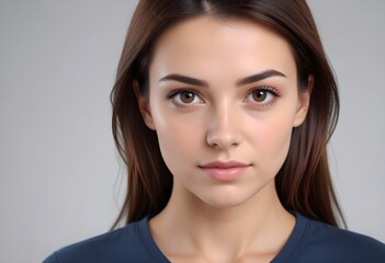 Positive woman on clean background