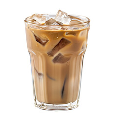 A refreshing glass of iced coffee with ice cubes. Perfect for a hot summer day.