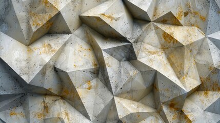 A rusty and rusted wall with triangles.