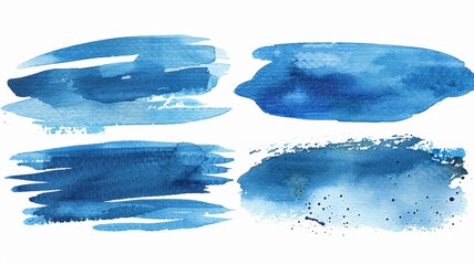 Blue strokes on a white background.