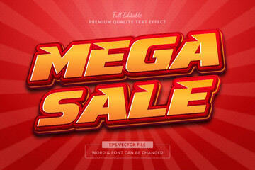 Mega Sale Editable Text Effect Font Style