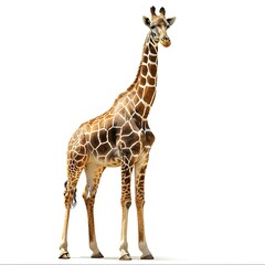 Obraz premium World Wildlife Day, Giraffe, Giraffe White Background