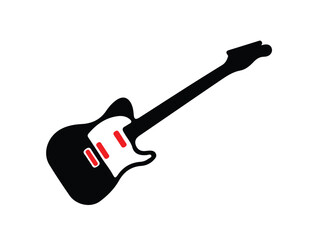 Electric Guitar Logo Illustrations & Vectors