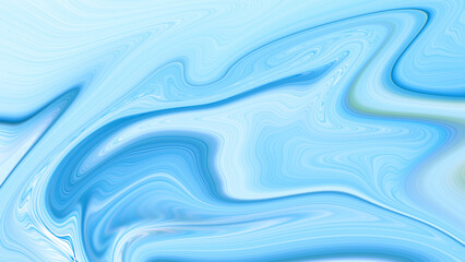 4K Blue and white gradient backdrop with abstract liquid wave pattern. Design with flowing, wavy shapes. Blue crystal, and white clouds.