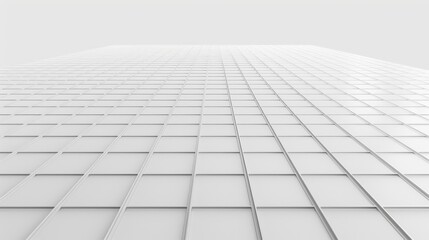 Obraz premium Abstract perspective view of a tall modern skyscraper with glass facade