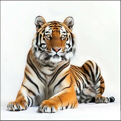 Fototapeta premium World Wildlife Day, Tiger, Tiger White background
