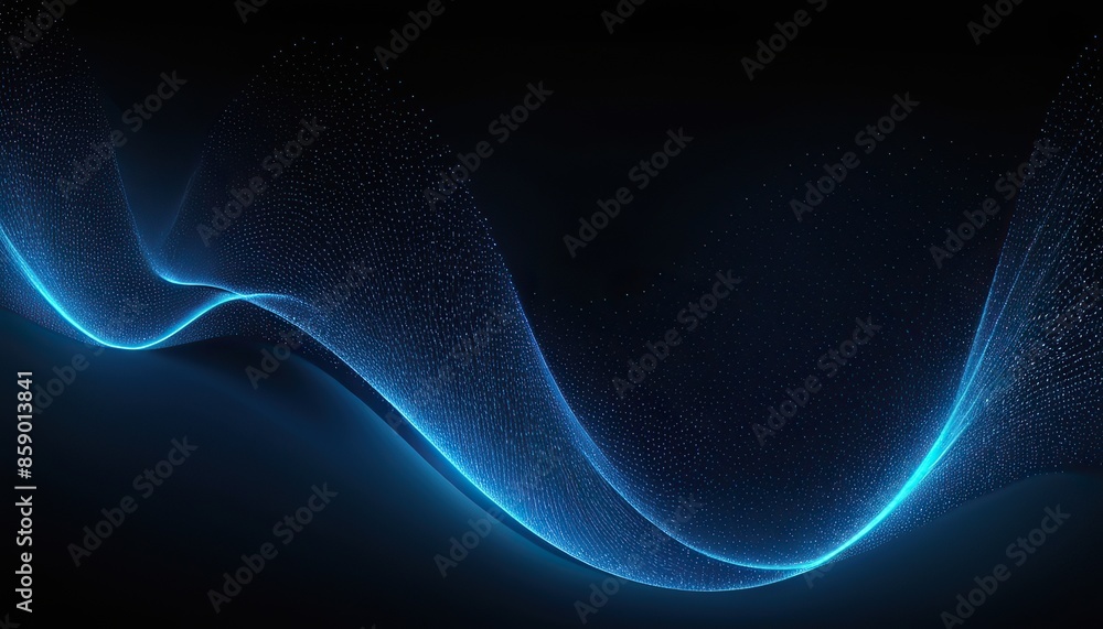 Aufkleber futuristic colored luminous wave of dots the concept of big data sound visualization network connect